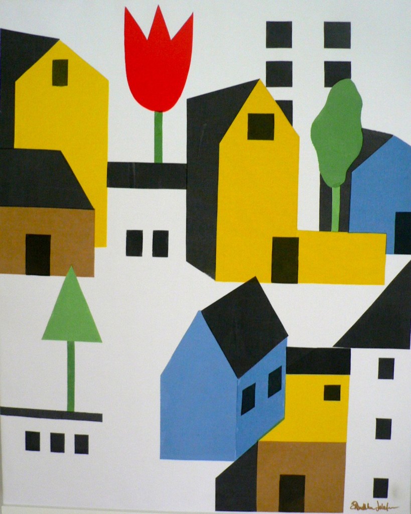 Tulpanstad
Screentryck med pappersschabloner 
SÅLD