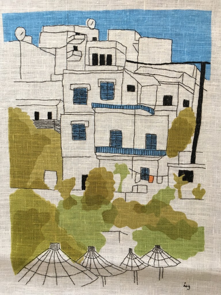 Agios Nicolaus I
Screentryck med pappersschabloner och broderi
SÅLD