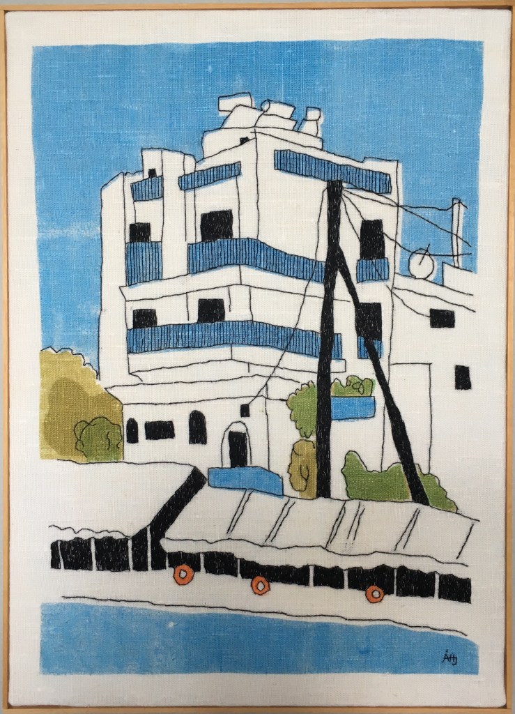 Agios Nicolaus II
Screentryck med pappersschabloner och broderi