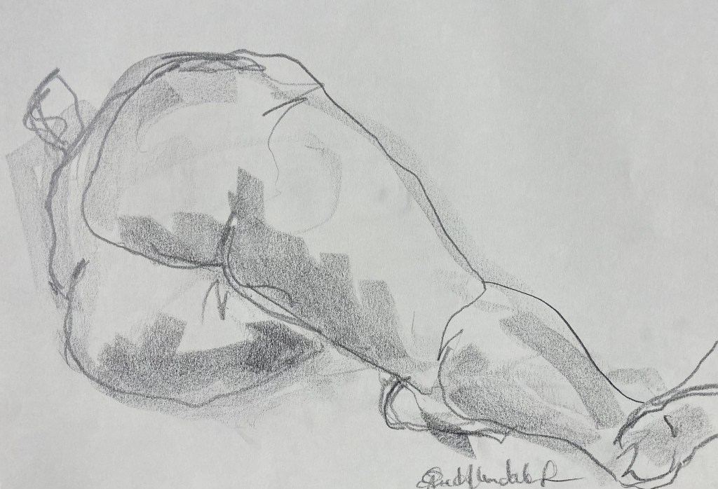 Kroki med grafitstift
